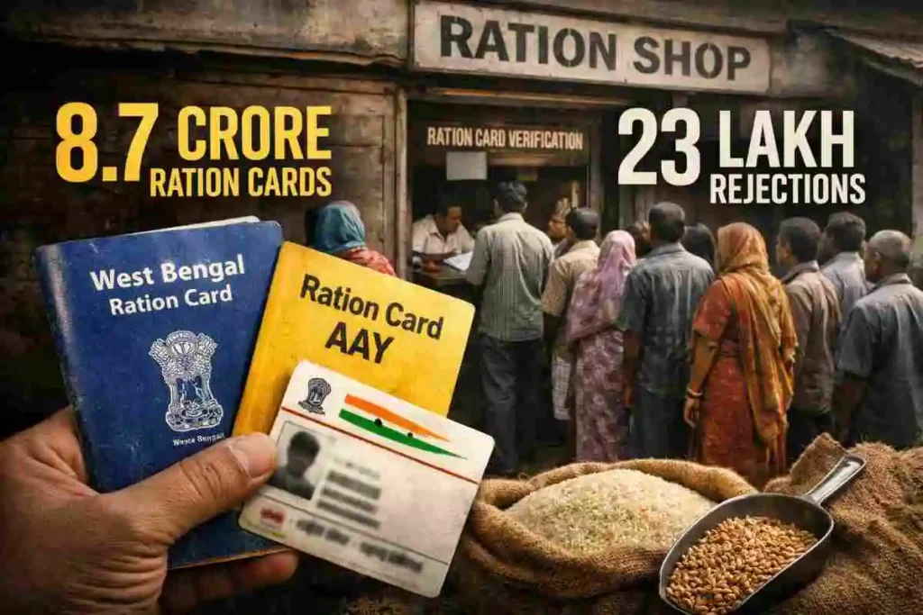 WBPDS Reveals Startling Figures Over 8.7 Crore Ration Cards, 23 Lakh Rejections — Are Millions Missing Subsidies